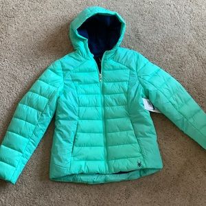Spyder girl puffer jacket size XL 16 new with tags